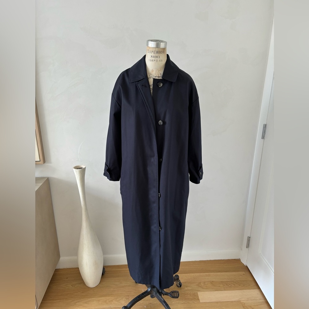 Navy Blue Cos Oversized Trench Coat Size 8